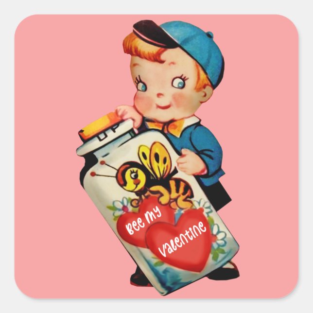 Adesivo Quadrado Bee Meu Namorados (Frente)