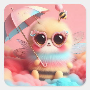 Adesivo Quadrado Bee Sticker