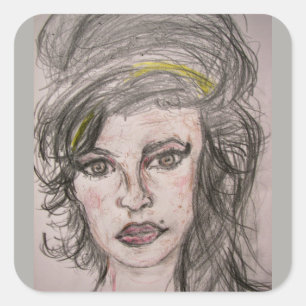 Adesivo Quadrado Beehive Girl