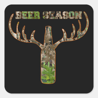 Adesivo Quadrado Beer Season Hunter Gift Para Hunter