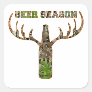 Adesivo Quadrado Beer Season Hunter Gift Para Hunter