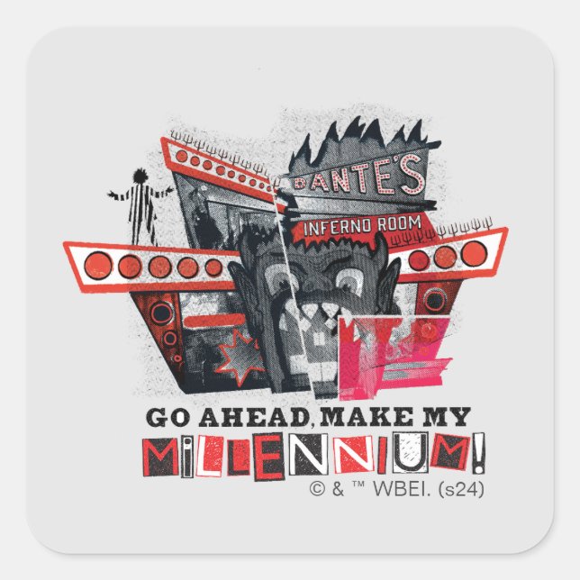 Adesivo Quadrado Beetlesumo | Avançar Para Fazer Meu Milênio (Frente)