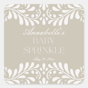 Adesivo Quadrado Beige Talavera Azulejo Espanhol Fiesta Baby Sprink