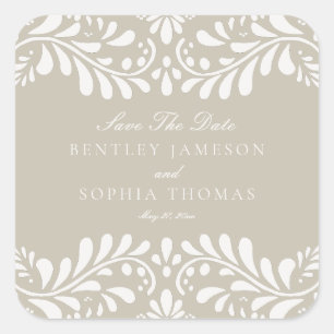 Adesivo Quadrado Beige Talavera Azulejo Fiesta Salve o envelope de