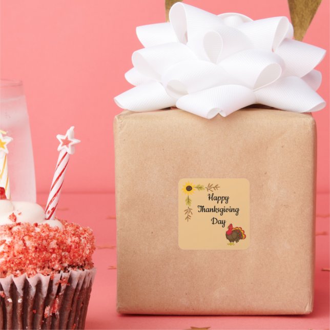 Adesivo Quadrado Bela Cartoon Turquia (Festa)