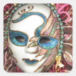 Adesivo Quadrado Bela Máscara de Carnaval