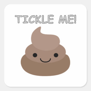 Adesivo Quadrado Bela Passagem Para Mim, Poop Emoji