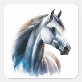 Adesivo Quadrado Bela Vinheta de Cavalo