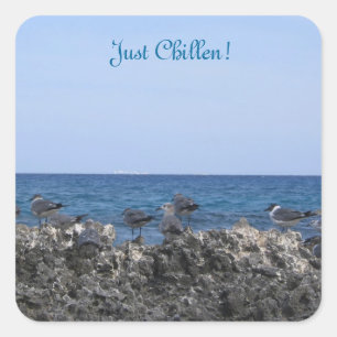 Adesivo Quadrado Beleza do oceano