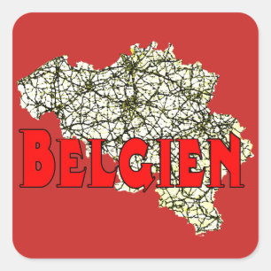 Adesivo Quadrado Bélgica