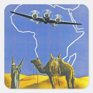 Adesivo Quadrado ~ Belgique Congo de Sabena