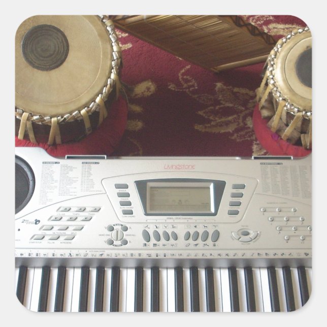 Adesivo Quadrado Belo Canto Criativo: Tapeçaria Musical (Frente)