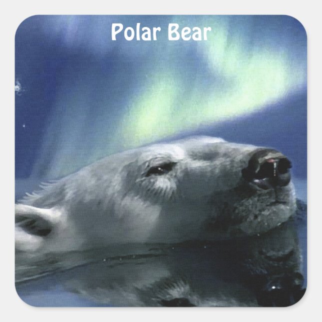 Adesivo Quadrado Belo Design de vida selvagem para amante animal (Frente)