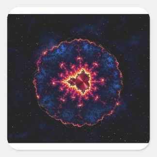 Adesivo Quadrado Belo Fractal de Mandelbrot Manipulado