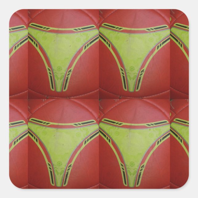 Adesivo Quadrado Belo Ouro de padrão geométrico amarelo (Frente)