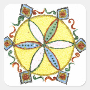 Adesivo Quadrado Belo padrão de vetor de estrela inspiracional