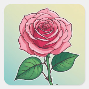 Adesivo Quadrado Belos Designs, Flores e Plantas Botânicas