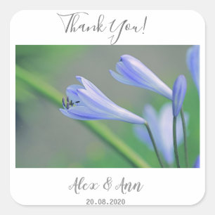 Adesivo Quadrado Belos Flores Azuis Vestidos De Casamento