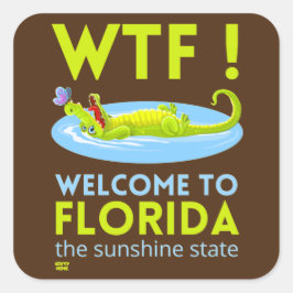 ADESIVO QUADRADO "BEM-VINDO À FLORIDA"