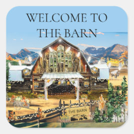 Adesivo Quadrado Bem-vindo ao Barn Sticker Outono/Colheita