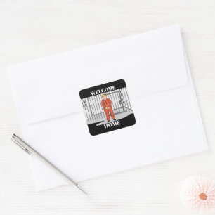 Adesivo Quadrado Bem-vindo ao Home Sticker