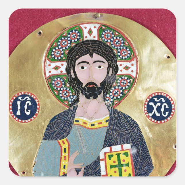 Adesivo Quadrado Bênção do cristo, século X e 11 (Frente)