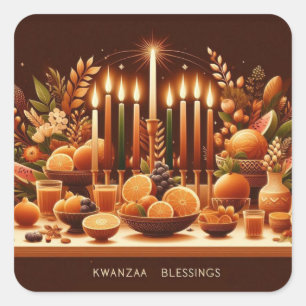 Adesivo Quadrado Bênçãos do Kwanzaa