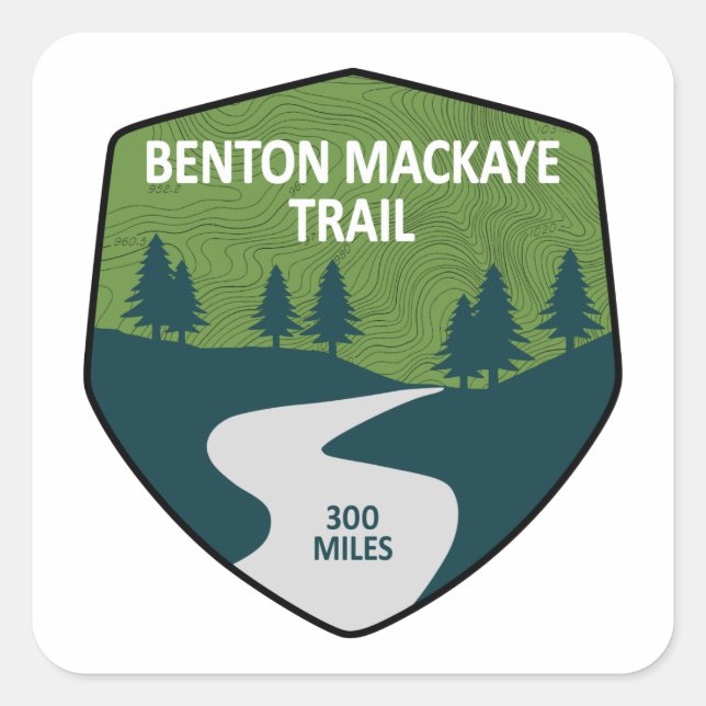 Adesivo Quadrado Benton MacKaye Trail (Frente)