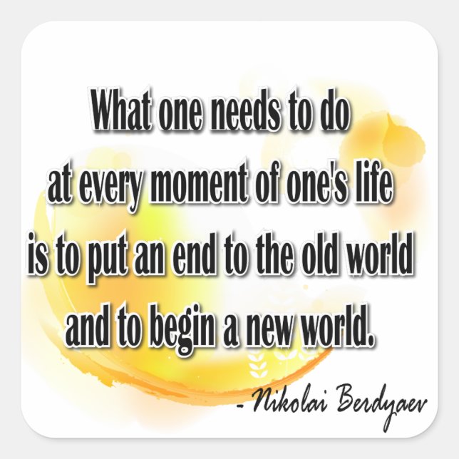 Adesivo Quadrado Berdyaev (Frente)