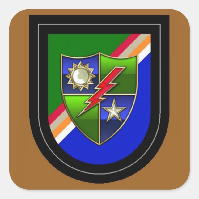 Adesivo Quadrado Beret Flash(Posta 6/01) Ranger HQ DUI (Frente)