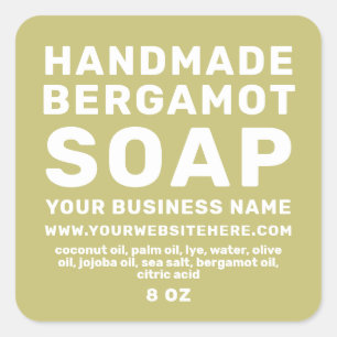 Adesivo Quadrado Bergamot Soap Torna Moderna