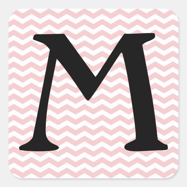 Adesivo Quadrado Bermuda Pink Wave Chevron (Frente)