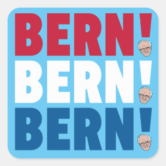 Adesivo Quadrado Bern Bern Bern Bernie Sanders