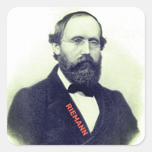 Adesivo Quadrado Bernhard Riemann (Frente)