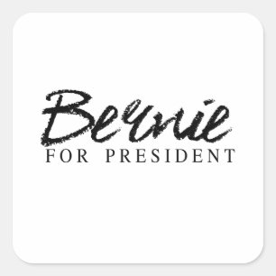 Adesivo Quadrado Bernie para o presidente Assinatura