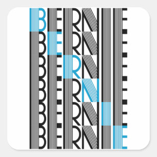 Adesivo Quadrado BERNIE sanders textual