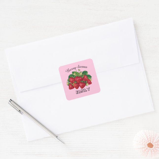 Adesivo Quadrado Berry-licous (Envelope)