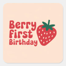 Berry Primeiro Aniversário - Cute Strawberry Theme