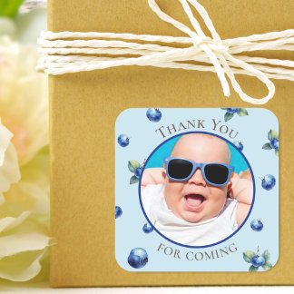 Adesivo Quadrado Berry Sweet Birthday Obrigado Por Ter Vindo Foto