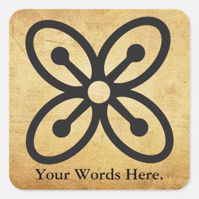 Adesivo Quadrado BESE SAKA | Símbolo de fluência, poder, abundância (Frente)