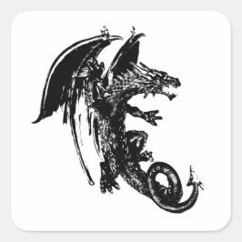 Adesivo Quadrado Besta do Dragão Noturno