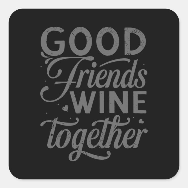 Adesivo Quadrado Besties BFF Coração Melhor Amigos Bestie (Frente)