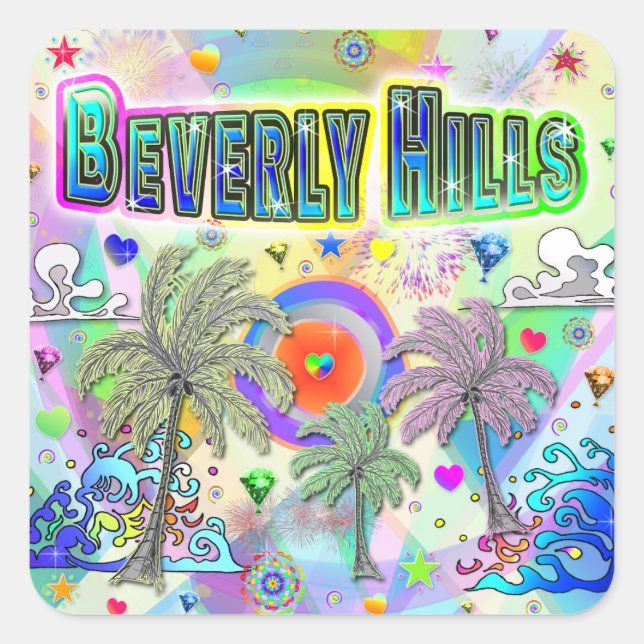 Adesivo Quadrado Beverly Colinas Deep Dream Sticker (Frente)