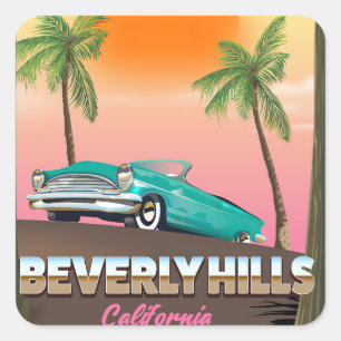Adesivo Quadrado Beverly Hills Califórnia