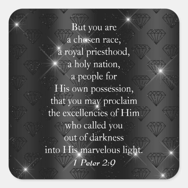 Adesivo Quadrado Bíblia de Sacerdote Real Clássico Verso (Frente)