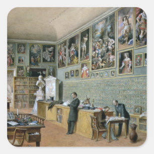 Adesivo Quadrado Biblioteca