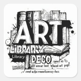 Adesivo Quadrado Biblioteca de Artes Deco Sticker Pack: Uma Históri