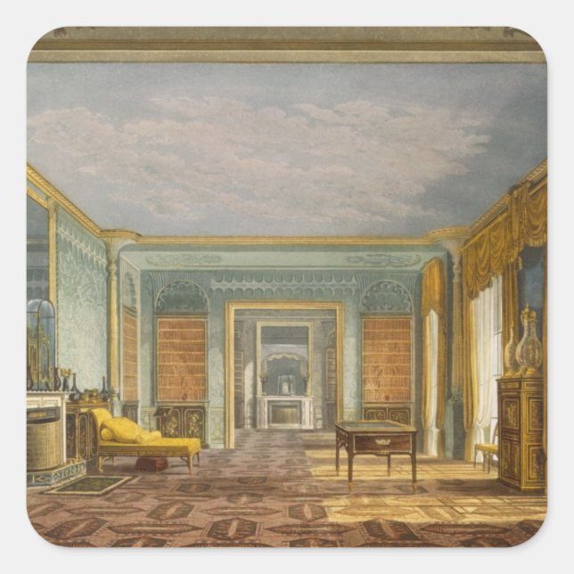 Adesivo Quadrado Biblioteca do Rei das Visões do Pavilhão Real (Frente)