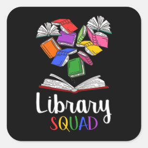Adesivo Quadrado Biblioteca - Esquadrão I