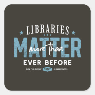 Adesivo Quadrado Bibliotecas Matam Partilhar o Amor
